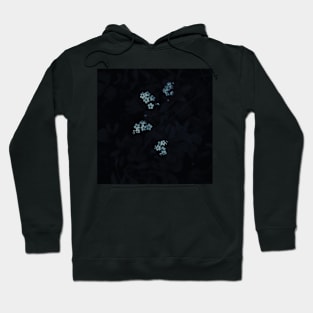 Black and White Forget-Me-Nots Hoodie